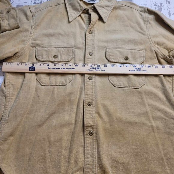 2377 Woolrich Yellow Men's LS Flannel Button Down Size XL - Picture 6 of 7